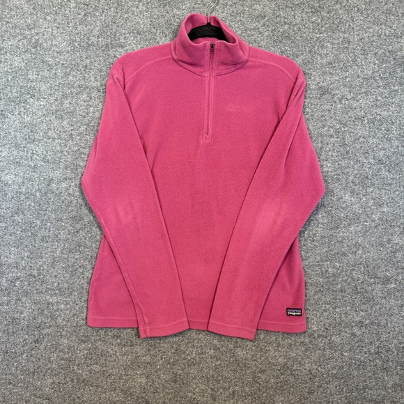 Patagonia Tops - Patagonia Sweater Womens Medium Pink 1/4 Zip Pullover Long Sleeve Outdoors